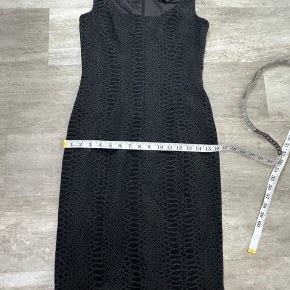 Jay Godfrey Black Snakeskin Fitted Sheath Cocktail Evening Dress 6 Sexy - Picture 7 of 8